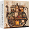 PICKFORU Teapot Library Puzzles for Adults 1000 Pieces, Vintage Bookshelf Book Puzzles Room