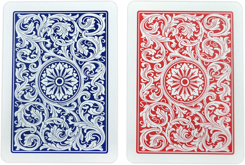 Copag 1546 Design 100% Plastic Playing Cards, Poker Size, Red/Blue, Jumbo Index, 1 Set