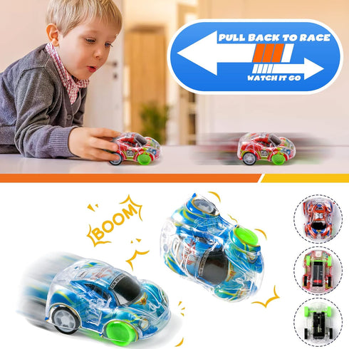 50 Pcs Toy Cars Mini Pull Back Cars, Party Favors for Kids, Small Racing Car Carnival Prizes Classroom Rewards, Pinata Stocking Goodie Bag Stuffers Birthday Toys for Girls Boys Toddler