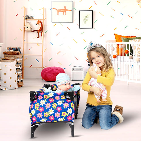 Set, Pack 20" Baby Doll Crib Toy n Play Bassinet Blanket & Carry Bag for Baby Doll Playpen Fits up to Doll | Allows