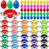 Honoson 75 Pcs Christmas Shaker Musical Instruments for Kids, Egg Shaker and Wrist Band Jingle Bells Set