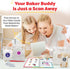 Set 6-12 Baketivity Masterpiece Cookies Kids Baking Kit - Cooking Kit for Kids with Premeasured Ingredients, Step by