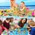 57Pcs 3-5 6 7 8 Sensory Bin, Ocean Mermaid Sensory Bins for Toddlers Sand Art Kit Sea Animals Molds Sandbox with Cover