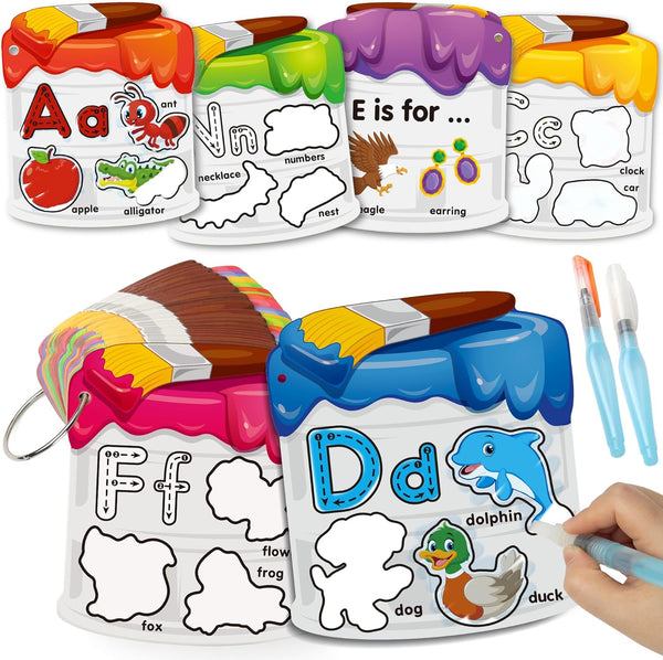 Coogam Water Painting Cards with Learning Alphabet, Reusable Aqua Painting Doddle Vocabulary