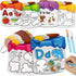 Coogam Water Painting Cards with Learning Alphabet, Reusable Aqua Painting Doddle Vocabulary