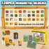 138PCS Set, 3 4 5 6 7 8-12 Magnetic Blocks - Magnetic Building Blocks Magnet Block Cubes Construction STEM Montessori