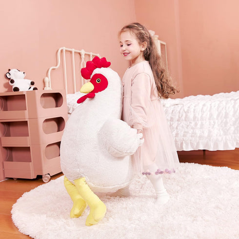 Toy,23" IKASA Giant Chicken Stuffed Animal Plush Large Hen Henny Cute Jumbo Soft Toys,Huge Big Size Fluffy Plushy Fat