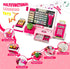 Kids Cash Register Toy with Shopping Cart - Toddler Pretend Play Store Cashier Register with Music and Calculator