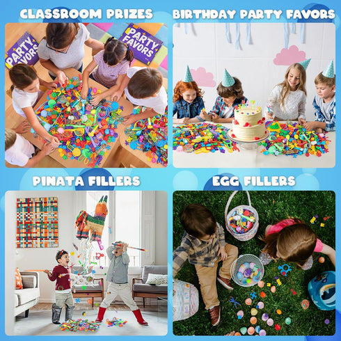 Amy&Benton 400pcs Kids Carnival Prizes, Birthday Party Favor Toys for Classroom