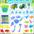 36Pcs 2 Ages3-12 Beach Toys, Dinosaur Sand Toys for Kids Toddlers, Sandbox Toys with Truck, Collapsible Beach Bucket