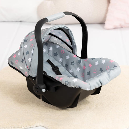 18 Bayer Baby Doll Car Seat with Retractable Canopy & Harness for Dolls up