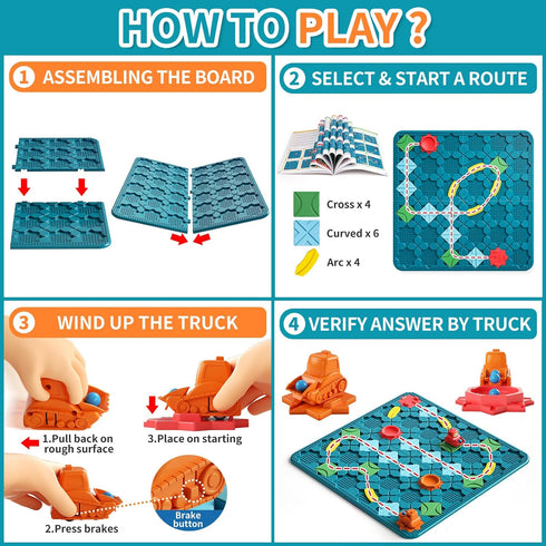 Large Size Kids Toys STEM Board Games - Educational Brain Teasers Puzzles, Preschool Learning Montessori Maze Gifts Age