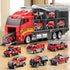 NIPLOOOW Toddler Boys Toys for 3-5 Years Old, Fire Truck Vehicle Set with