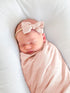 Set 47 Inches Premium Swaddle Blanket by BWD - Bamboo Viscose & Organic Cotton - Baby Girl Swaddle for Newborns