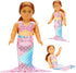 Barwa 18 Inch Doll Clothes Accessories - 3 Sets Princess Mermaid Tail Outfits, Dress, Swimsuit, Bikini Tops