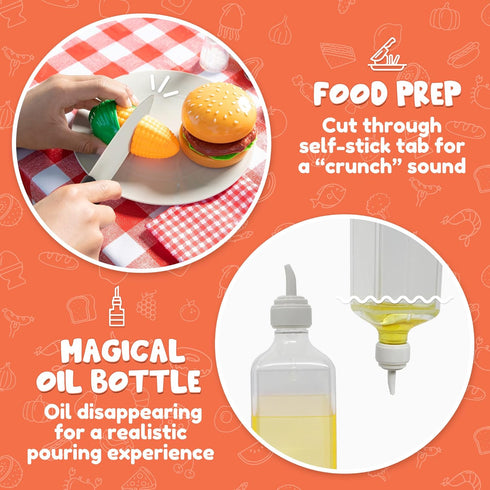Set, Set, Playset 2 3 4 JOYIN Kitchen Toy BBQ Play Grill, Cooking Toy Little Chef Play, Kids Grill Interactive BBQ