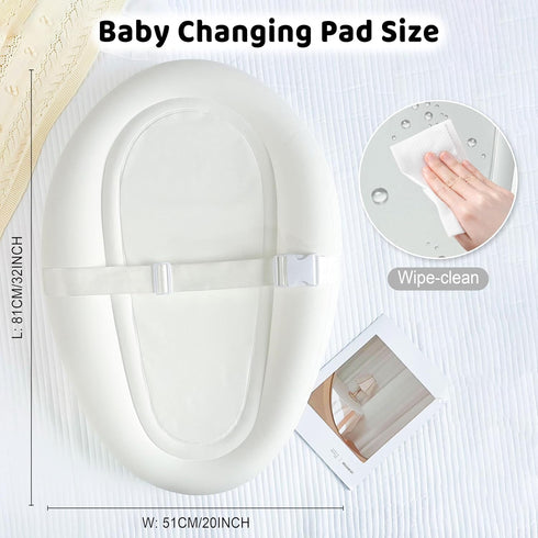 Portable Inflatable Baby Changing Pad, Waterproof & Wipeable Skin-Friendly, Include Storage Bag Easy