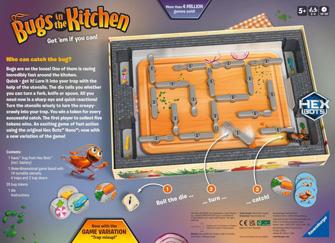 2024 5 2-4 Ravensburger Bugs in The Kitchen - Enthralling Family Board Game | Ideal for Kids and Adults Aged and Up |