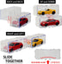 Toys Organizer Storage Case for Hot Wheels, Matchbox Cars, 1/64 Scale Display Case Holds 10/40 Cars (WHITE 10 PCS)