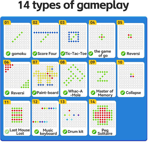 Lqqyee 14 6-12 Kids Smart Chess Board Games ,Built-in Strategy Handheld Puzzle Game,Portable Travel Games for Kids Ages
