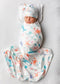Bellasignoro Newborn Swaddle Sets with Headband Beanie and a Name Card Baby Snug
