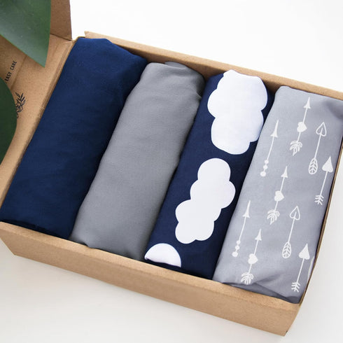 4 Pack Pack and Play Fitted Sheets, 24" x 42" Compatible with