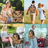 Honeybaby Backpack 19L Diaper Bag for Mom & Dad Print Abstract Leopard Large Diaper Bag Tote with Multi-Pocket