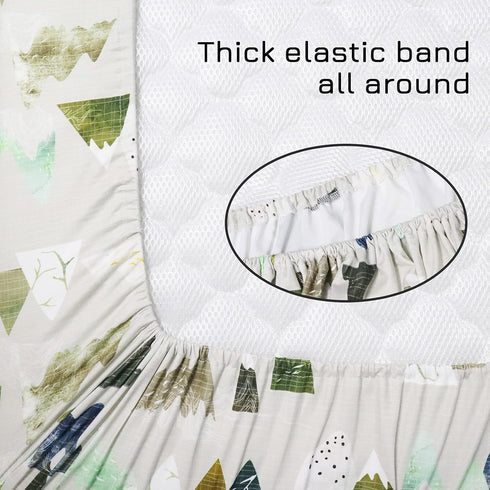Soft & Breathable Baby Crib Sheet: TANOFAR Mountains Toddler Bed Sheets