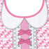 Littleforbig Cotton Waterproof Babydoll Printed Adult Bib - Adjustable Velcro Closure, Pretty in Pink Sissy Bib