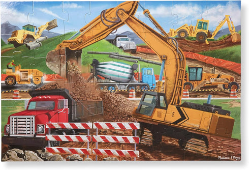 Melissa & Doug Jumbo Jigsaw Floor Puzzle - Building Site, 48 pcs, FSC Certified