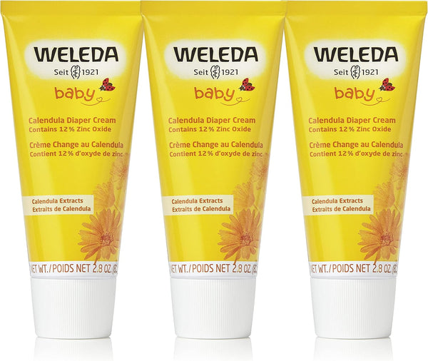 Weleda Baby Calendula Diaper Cream, 2.8 Fluid Ounce (Pack of 3), Plant Rich Protection with Calendula and Chamomile