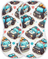 FLildon Muslin Burp Cloth for Baby 2PCS Cute Police Cars Super Absorbent Burping