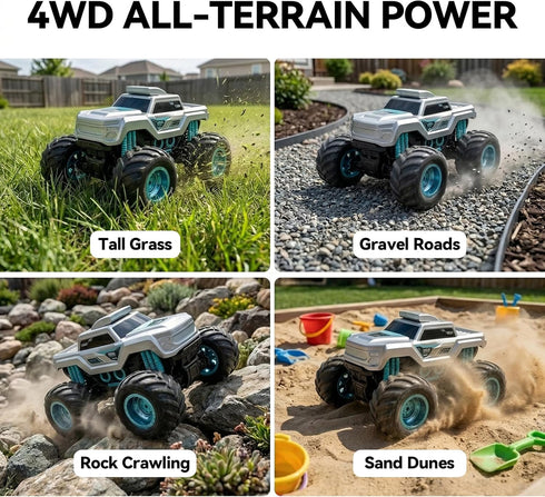 Werlutch 1:14 4WD 2.4 6+ Remote Control Car, Amphibious RC Cars, Waterproof All Terrain Monster Truck, GHz RC Toys