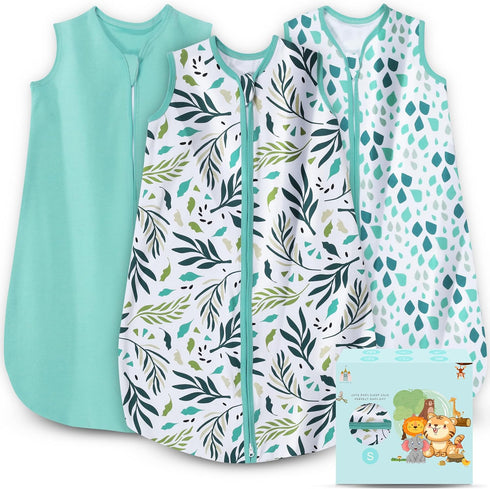 Cute Castle Baby Sleep Sack 0-6 Months - Lightweight 100% Cotton 2-Way Zipper TOG