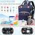 SHITIESHOU Backpack 16 Diaper Bag Baby Bag, Baby Girl Boy Diaper Bag for Dad Mom with Pad, Pockets, Pacifier Case