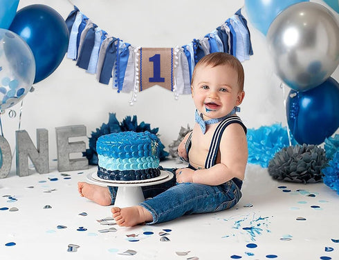 1st High Chair Banner Boy - First Birthday Decorations For Boy Birthday Banner Highchair Party Supplies Photo Booth