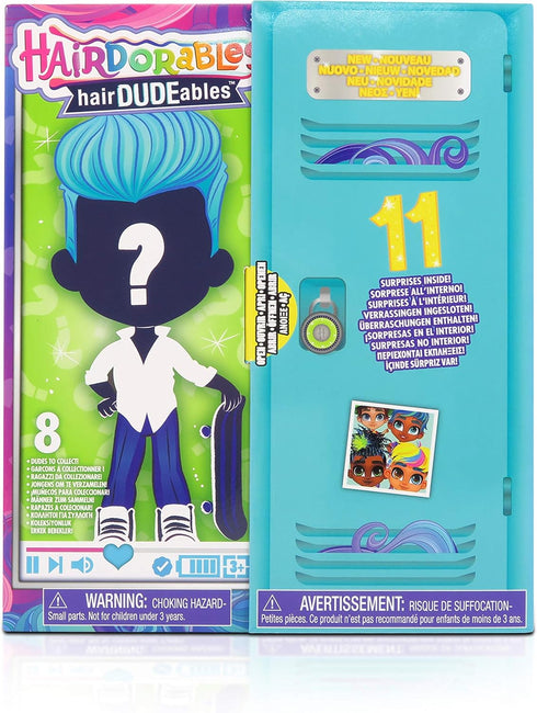 HairDUDEables Series 3, Hairdorables Surprise Collectible Dolls, Styles May Vary, Kids Toys Ages 3 and Up by Just Play