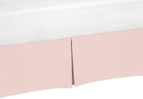 Blush Pink Baby Girl Pleated Crib Bed Skirt Dust Ruffle for Bedding