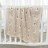 100% Cotton Baby Blanket, Soft Cozy Swaddle Receiving Blankets with Lovely Elephant for Newborn Boy Girls - Camel, 90 x