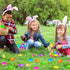 MGparty 52 Pack 2.3" Easter Eggs Empty Plastic Bright Colors Eggs with Golden Eggs for Easter Egg Hunt Party Favors