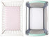 3 Pack Set 100% Pack NODNAL CO. Fitted Pink Mini Crib n Play Playard Portable Crib Sheets - Oeko-TEX Cotton Baby Girl