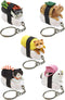 Clever Idiots Nekozushi Keychain - Blind Box with 1 of 5 Collectable Figurines and Detachable Keyring
