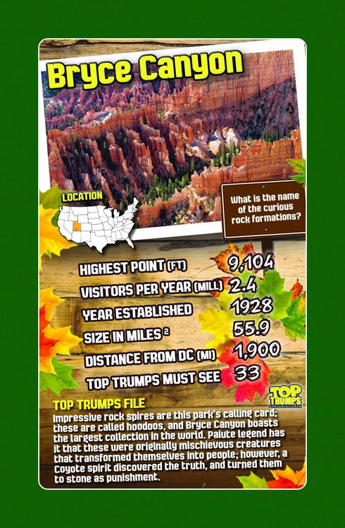 National Park Top Trumps Card Game Bundle