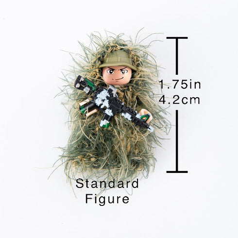 Military Camouflage Soldiers Figures, Action Minifigures in Jungle Fatigues with Weapons and Accessories Gift
