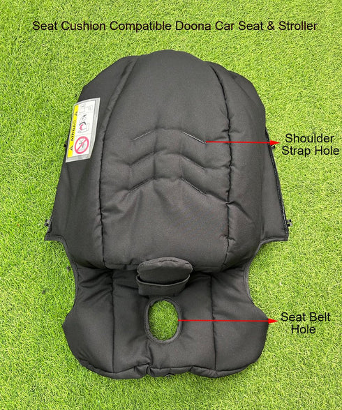 Feliliber 600D Stroller Replacement Seat Cushion Compatible with Doona Car Seat Strollers, Textile (Black)