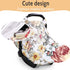 3in1Multi-use Floral Baby Car Seat Cover for Girl,Infant Carseat Canopy Sun CoverBaby Carrier Cover with Zipped Peep
