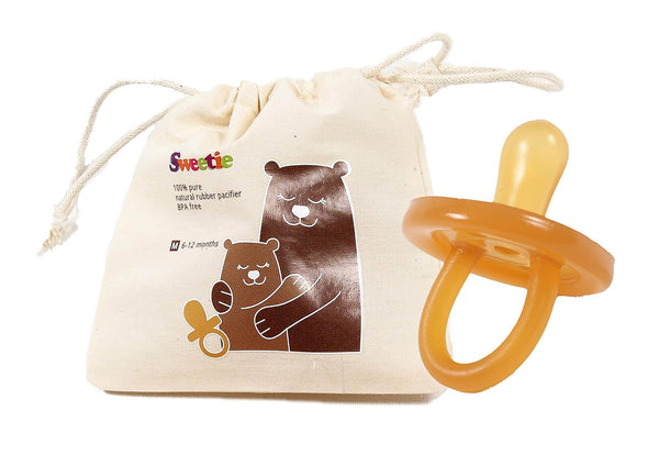 SWEETIE Natural Rubber Pacifier with Symmetrical Nipple 1 (12-18 Large)