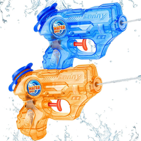 Mini Water Gun for Kids - 2 Pack Soaker Blasters for Summer Outdoor Swimming Fun