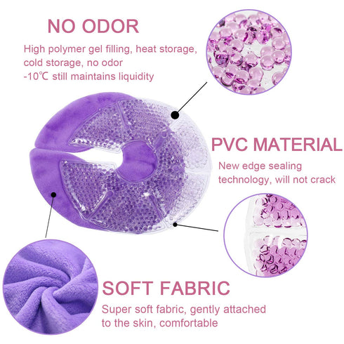 Breast Therapy Pads, Hot Cold Gel Pads for Breastfeeding, Nursing Pain Relief for Mastitis, Engorgement, Microwavable