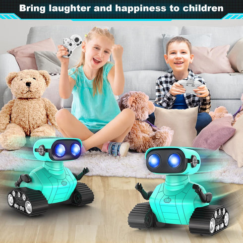 Hamourd Robot Toys - Kids Toys Rechargeable RC Robots, Remote Control Toy with Auto-Demonstration, Flexible Head